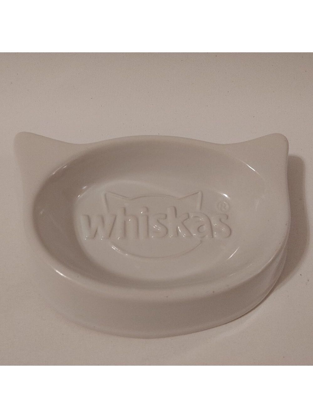 WHISKAS Branded Cat Food Water Dish Ceramic Whisker Friendly Limited Edition